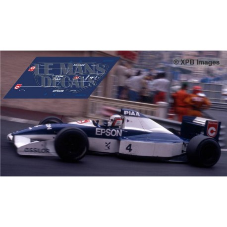 Tyrrell 019 - Monaco GP 1990 nº4 - LEMANSDECALS