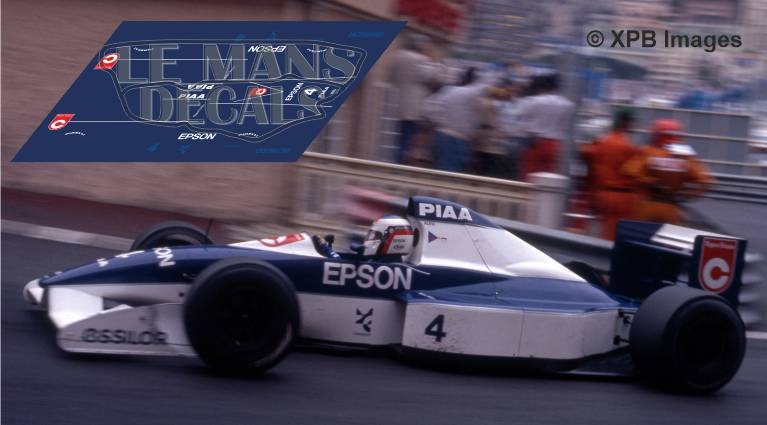 Tyrrell 019 - Monaco GP 1990 nº4 - LEMANSDECALS